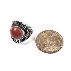 Natural Red Jasper Adjustable Rings&nbsp;RJEW-I108-03AS-06