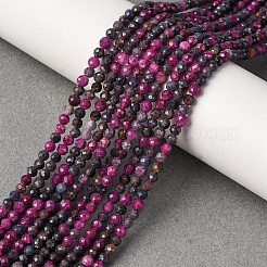 Natural Red Corundum/Ruby and Sapphire Beads Strands&nbsp;G-R462-035