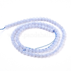 Grade AA Natural Blue Lace Agate Beads Strands&nbsp;G-F222-30-4mm