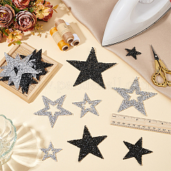 8 Styles Star Hotfix Resin Rhinestone Iron on Patches&nbsp;PATC-FG0002-27