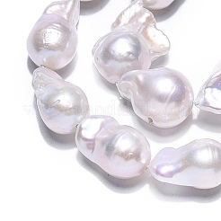 Natural Baroque Pearl Keshi Pearl Beads Strands&nbsp;PEAR-S019-05D-01