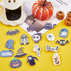 16Pcs 16 Style Halloween Theme Acrylic Brooch Pin&nbsp;JEWB-FH0001-33