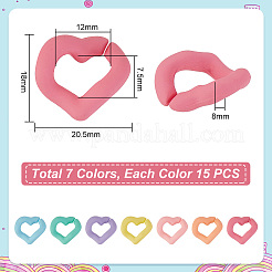 105pcs 7 colors Opaque & Transparent Acrylic Linking Rings&nbsp;OACR-PH0001-99