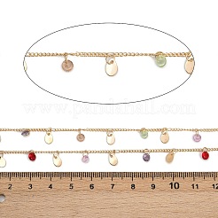 Brass Teardrop with Flat Round Link Chains&nbsp;CHC-H115-02G