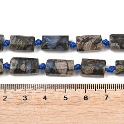 Natural Glaucophane Beads Strands&nbsp;G-A314-A08-01