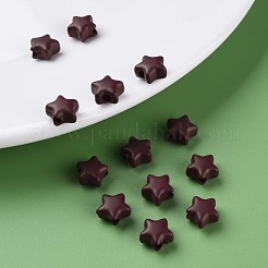 スプレープリントアクリルビーズ  スター  暗赤色  8.5x9.5x5mm  穴：2mm  約2050個/500g&nbsp;MACR-S373-45-O02