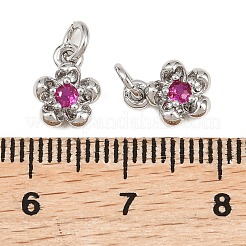 Brass Micro Pave Cubic Zirconia Pendants&nbsp;KK-H263-03P