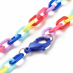 Lovely Opaque Acrylic Pendant Necklace for Teen Girl Women&nbsp;NJEW-JN03752