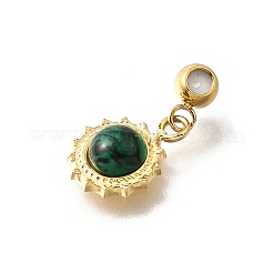 Synthetic Malachite Sun Pendants&nbsp;STAS-H202-24G