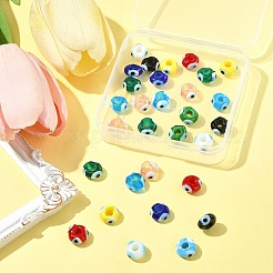 30Pcs Handmade Evil Eye Lampwork Beads&nbsp;LAMP-FS0001-24