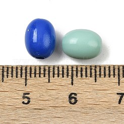 不透明なアクリルビーズ  オーバル  ミックスカラー  8.5x6.5mm  穴：1.8mm&nbsp;OACR-H058-06