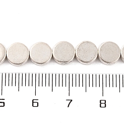フラットラウンドチベットのスタイル合金ビーズ連売り  カドミウムフリー＆ニッケルフリー＆鉛フリー  7x3mm  穴：1mm  約30個/連&nbsp;X-TIBEB-O007-48-NR