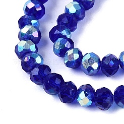 AB Color Plated Transparent Glass Rondelle Beads Strands&nbsp;EGLA-T029-2mm-10Q