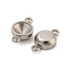Non-Tarnish 304 Stainless Steel Cabochon Connector Setting&nbsp;STAS-E163-26P