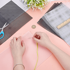 刺繍用プラスチックキャンバスシート8枚（2スタイル）  長方形  ミックスカラー  302~305x203~205x1mm  4個/スタイル&nbsp;DIY-AR0004-73