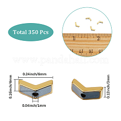 電気メッキ合成非磁性ヘマタイトビーズ連売り350本  矢じり  黄金メッキ  4x6x3mm  穴：1mm&nbsp;G-SC0003-65A