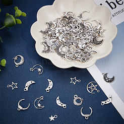 96Pcs 16 Style Tibetan Style Alloy Pendants&nbsp;FIND-SC0003-40