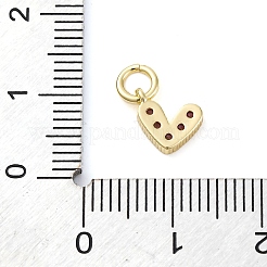 Brass Micro Pave Cubic Zirconia Charms&nbsp;ZIRC-F111-08G-02