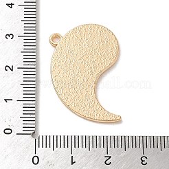 合金エナメルチャーム  陰陽の魅力  ゴールドカラー  ホワイト  30x27x1.8mm  穴：1.8mm&nbsp;ENAM-147-01A-G