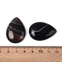Natural Black Banded Agate(Dyed & Heated) Pendants&nbsp;G-T143-52A