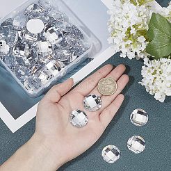 80Pcs Imitation Taiwan Acrylic Rhinestone Flat Back Cabochons&nbsp;GACR-FG0001-09