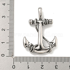 316サージカルステンレスペンダント  アンカーチャーム  アンティークシルバー  35.5x24.5x5mm  穴：3x6mm&nbsp;STAS-E212-114AS