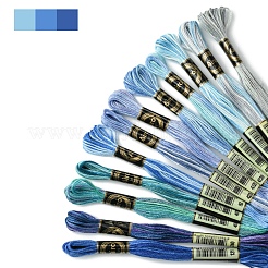 12 Skeins 12 Colors 6-Ply Polyester Embroidery Floss&nbsp;OCOR-FS0001-01A-01