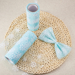 Snowflake Deco Mesh Ribbons&nbsp;OCOR-P010-G12