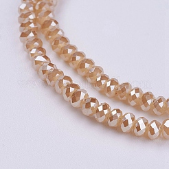 Electroplate Glass Beads Strands&nbsp;GLAA-F077-PL06