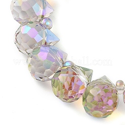 電気メッキガラスビーズセット  ティアドロップ  スミレ  10~11x8mm  穴：1mm  約93個/連  62cm&nbsp;X-EGLA-D030-17K