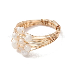 Natural Cultured Cluster Freshwater Pearl Finger Rings&nbsp;RJEW-JR01015