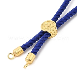 Twisted Nylon Cord Silder Bracelets&nbsp;DIY-B066-03G-05