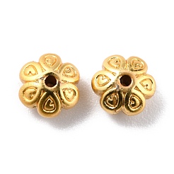 めっき合金ビーズラック  カドミウムフリー＆鉛フリー  長持ちメッキ  花  マットゴールドカラー  7x4.5mm  穴：1.2mm&nbsp;PALLOY-Z013-42MG-RS