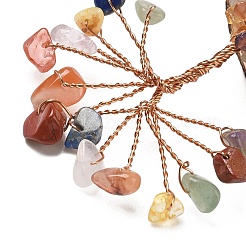 Natural & Synthetic Mixed Gemstone Chips Tree of Life Decorations&nbsp;GG-CBAEDF6-01K