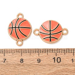合金エナメルコネクタチャーム  バスケットボール関連リンク  ライトゴールド  20.5x14.5x3mm  穴：2mm&nbsp;AL-CBA6C03-01KCG