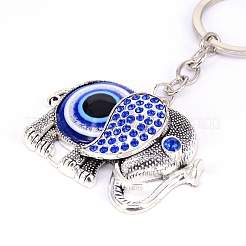 Evil Eye Key Chain&nbsp;KEYC-WH0017-03