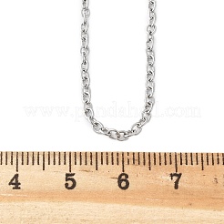 Non-Tarnish 304 Stainless Steel Cable Chain for Necklace&nbsp;STAS-E052-61P-50cm