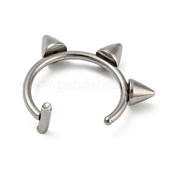 Non-Tarnish 304 Stainless Steel Cone Beaded Cuff Earrings&nbsp;AJEW-K037-02P