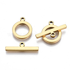 201 Stainless Steel Toggle Clasps&nbsp;X-STAS-Q241-007G-NF