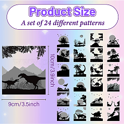 PVC ランプ フィルム diy カラフルな光ぶら下げランプ曇らされたガラスの瓶  サイの模様  100x90mm&nbsp;DIY-WH0408-001