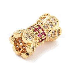 Brass Micro Pave Clear Cubic Zirconia With Real 18K Gold Plated&nbsp;KK-S394-04