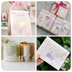 3 Rolls 3 Styles Vinyl Plastic Printable Holographic Stickers&nbsp;OFST-TA0001-10F