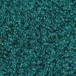 MIYUKIラウンドロカイユビーズ  日本製シードビーズ  （rr2405)透明ティール  15/0  1.5mm  穴：0.7mm  約27777個/50g&nbsp;SEED-X0056-RR2405