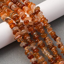 染色天然カーネリアン チップ ビーズ 連売り  4~14x4~12mm  穴：1mm  約15.3インチ〜16.1インチ&nbsp;G-E271-105