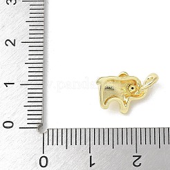 真鍮チャーム  カドミウムフリー＆ニッケルフリー＆鉛フリー  象のチャーム  14KGP本金メッキ  8.5x13.5x6mm  穴：3x2mm&nbsp;KK-S505-02G