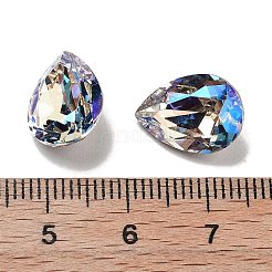 K9ガラスラインストーンカボション  尖ったバック＆バックメッキ  ティアドロップ  月光  14x10x6mm&nbsp;GLAA-H034-03D-001MO