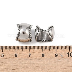316サージカルステンレスカフイヤリング  C字型  アンティークシルバー  14.5x12mm&nbsp;EJEW-C160-01AS