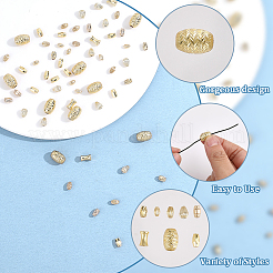 80Pcs 8 Styles Brass Beads&nbsp;KK-BBC0022-35