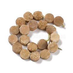 Electroplated Natural Druzy Agate Beads Strands&nbsp;G-M433-01H