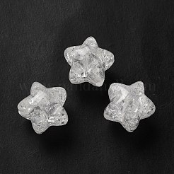 クリアクラックアクリルビーズ  スター  透明  16x16x15mm  穴：2mm  約270個/500g&nbsp;OACR-L013-012